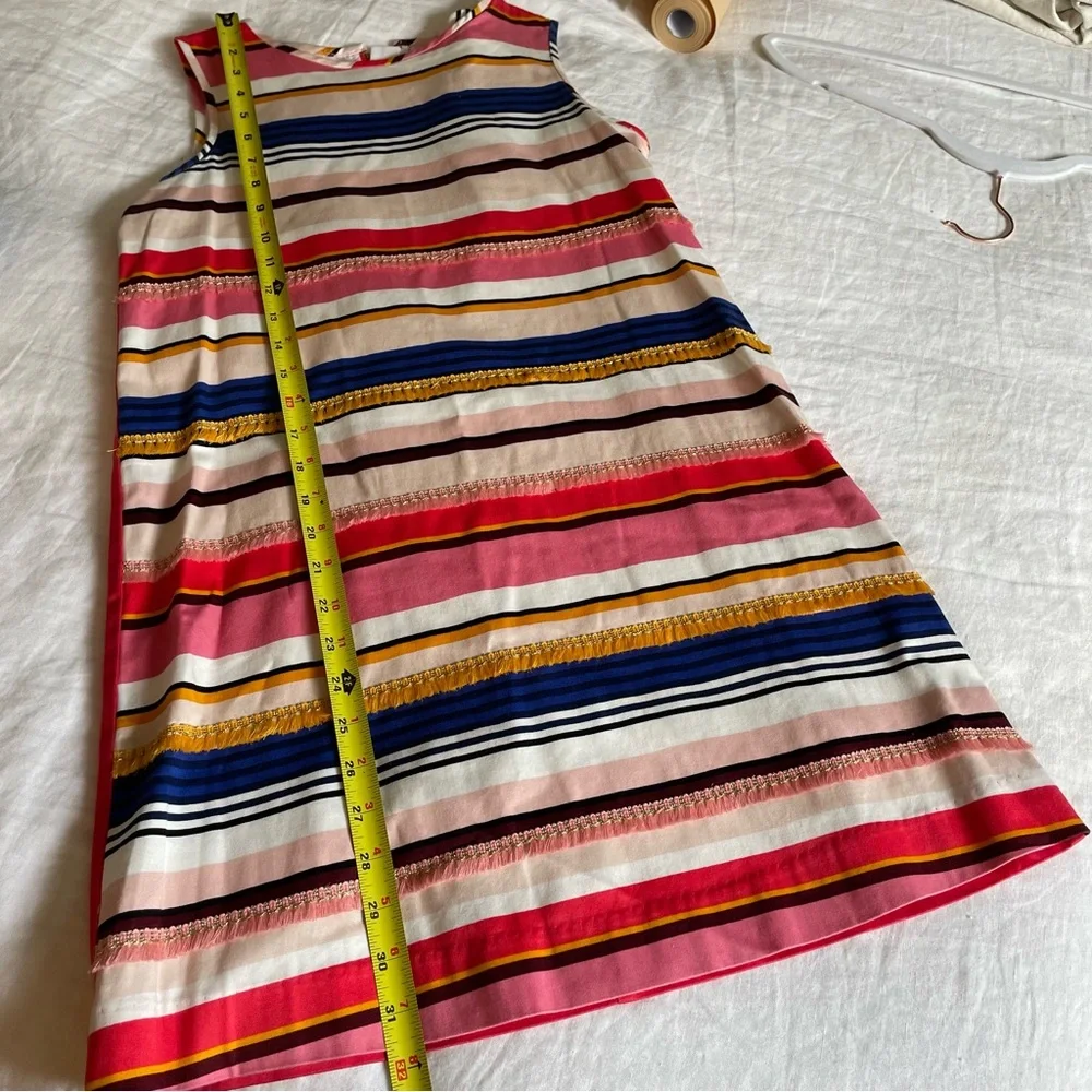 Kate Spade Striped Tassel Multicolor Mini Shift Dress